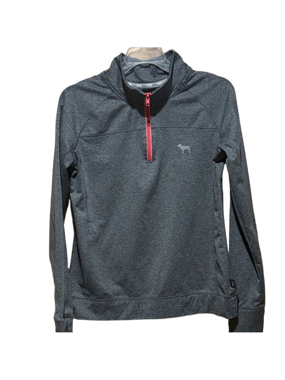 Victoria's Secret Gray Quarter Zip Sweatshirt Medium